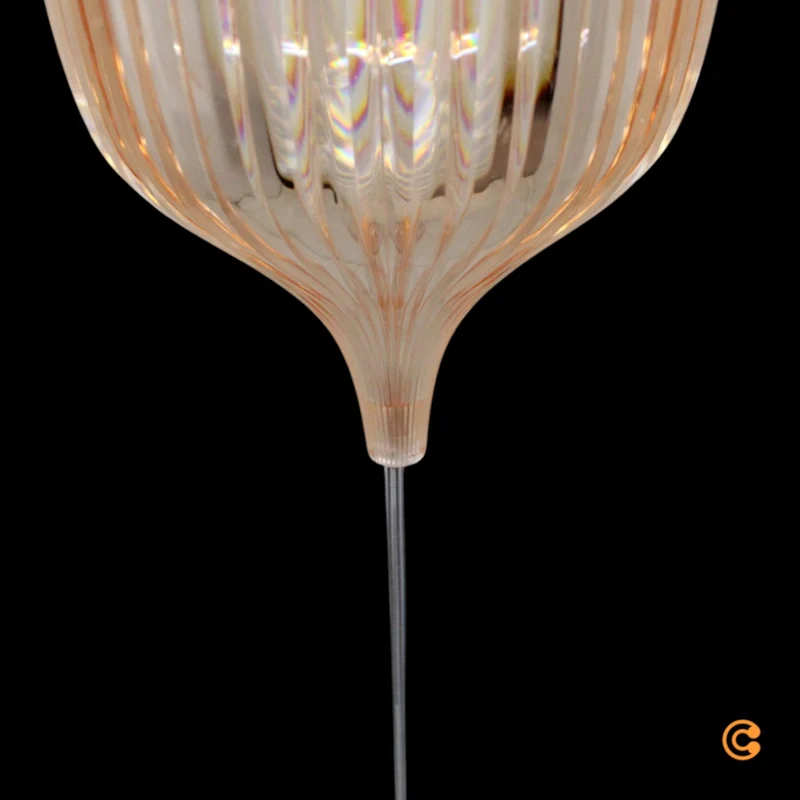 B-Ware Kartell Pendelleuchte Hängeleuchte Lampe Gé rose Laviani Kunststoff E27 LED 37cm