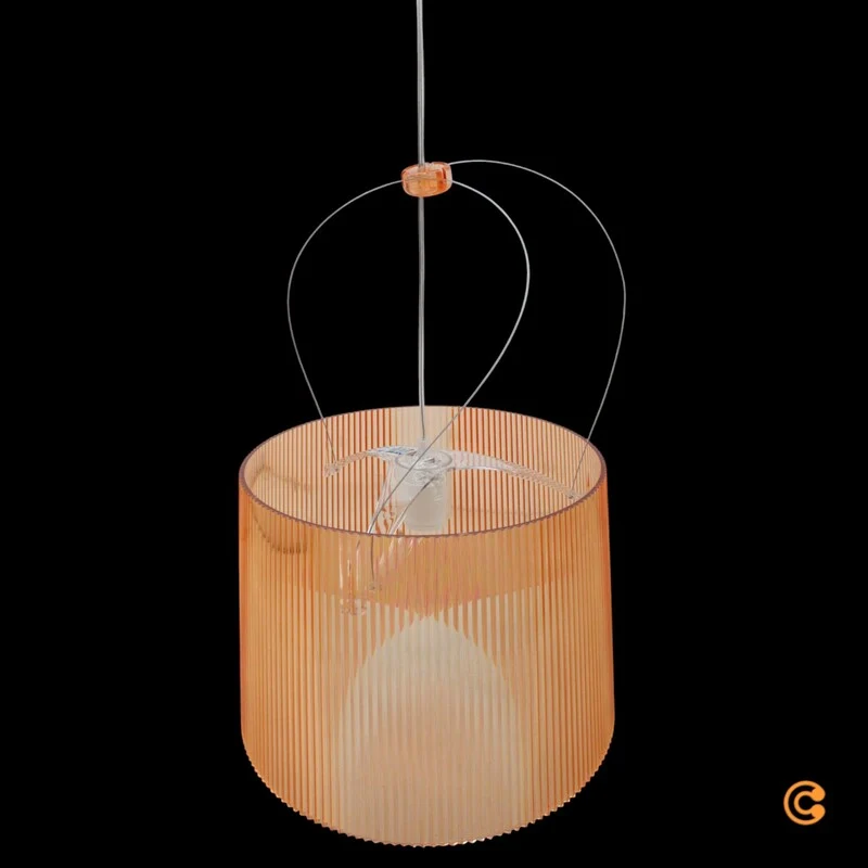 B-Ware Kartell Pendelleuchte Hängeleuchte Lampe Gé rose Laviani Kunststoff E27 LED 37cm
