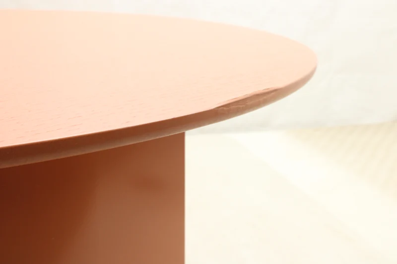 B-Ware FÉST Couchtisch Tisch Plateau Terra Ø 72 cm Wohnzimmer Metallgestell Holzfurnier