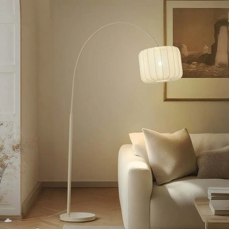 B-Ware Lindby Bogenleuchte Stehlampe Helin beige Textil Höhe 198,5cm SIEHE TEXT/FOTO