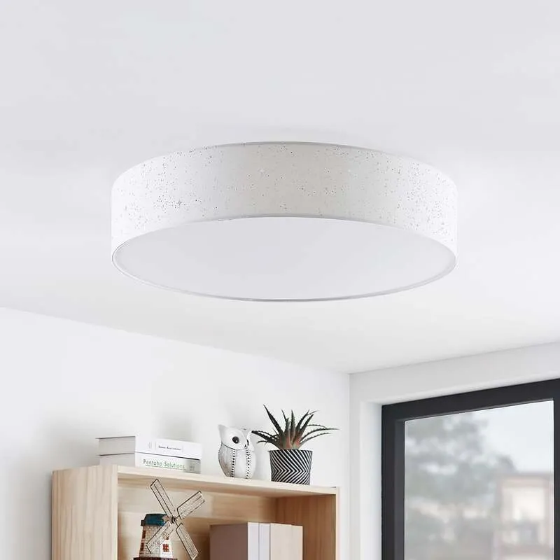 B-Ware Lindby Deckenleuchte Deckenlampe LED Ellamina Textil weiß dimmbar Fernbedien650