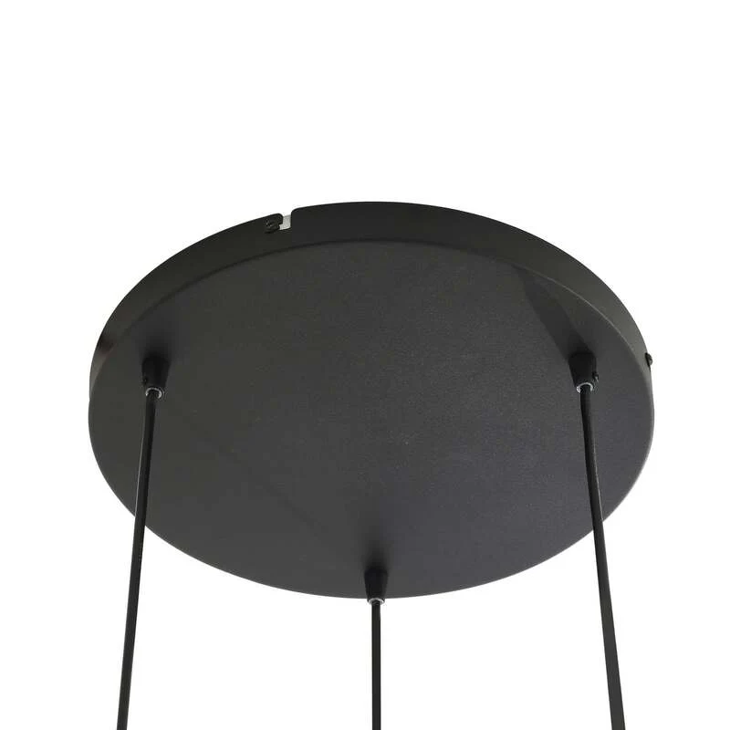 B-Ware Lindby Hängeleuchte Pendelleuchte Marla Glas 50cm Rondell grau SIEHE TEXT/FOTO