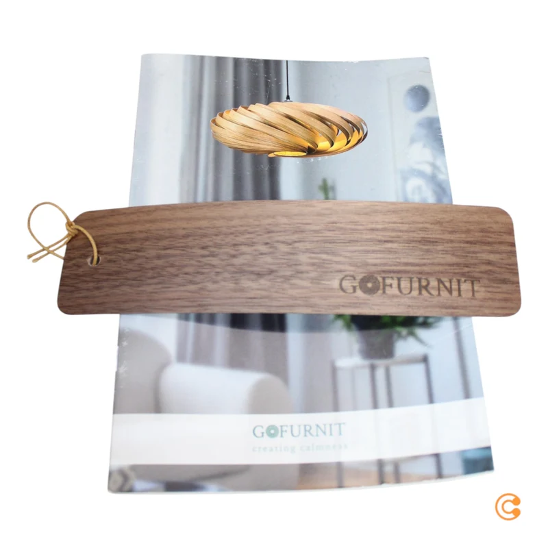 B-Ware Gofurnit Wandleuchte Wandlampe Veneria Nussbaum Holzlampe Lichtquelle Wohnzimmer