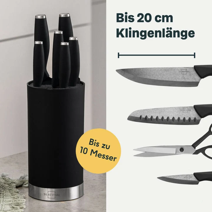 B-Ware SILBERTHAL Messerblock Universal Messerhalter Messeraufbewahrung Schwarz