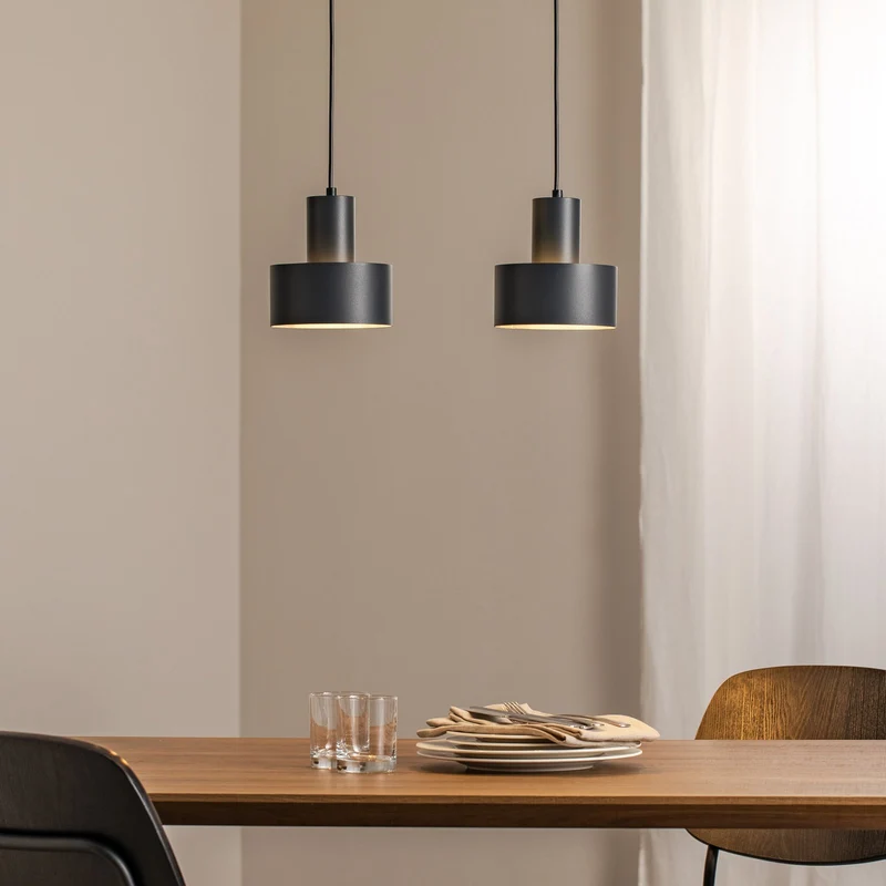 B-Ware Sigma Hängeleuchte Pendellampe Rif 2 anthrazit Stahl 2flg linear dimmbar E27
