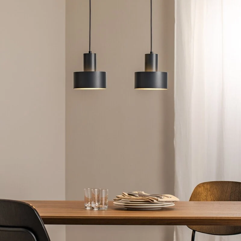B-Ware Sigma Hängeleuchte Pendellampe Rif 2 anthrazit Stahl 2flg linear dimmbar E27
