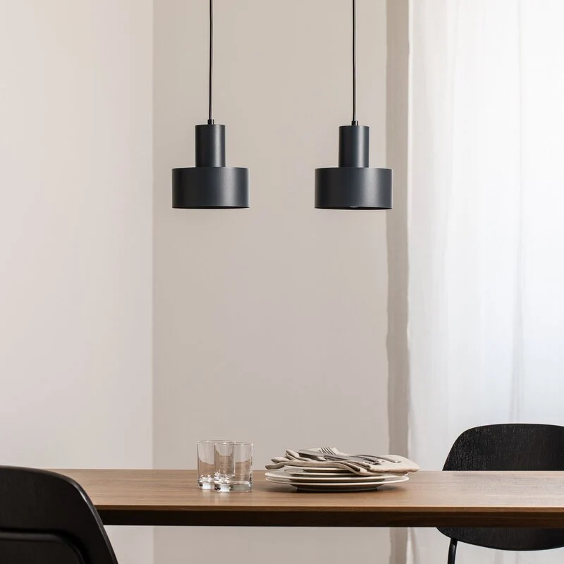 B-Ware Sigma Hängeleuchte Pendellampe Rif 2 anthrazit Stahl 2flg linear dimmbar E27
