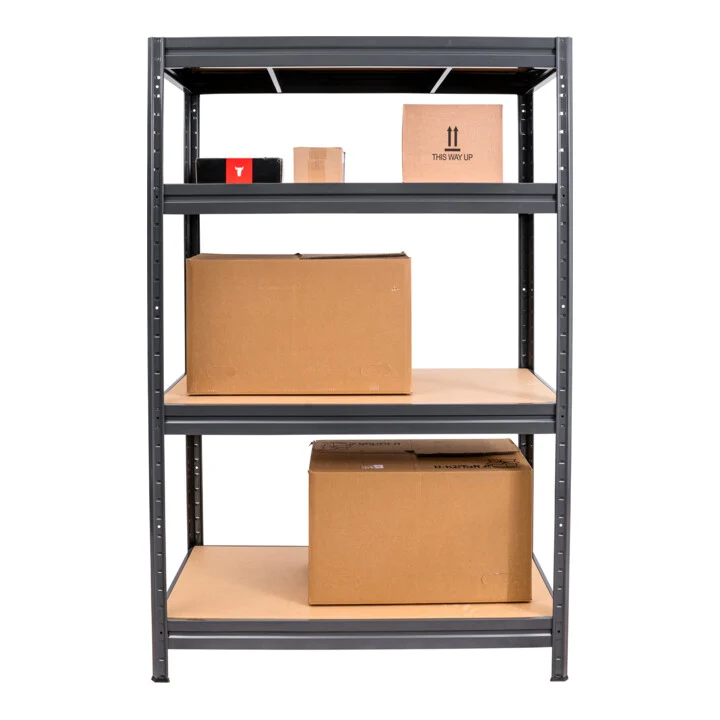 B-Ware STIER Fachbodenregal Regal Schwerlastregal 600kg 1770x1600x600mm Graphitgrau