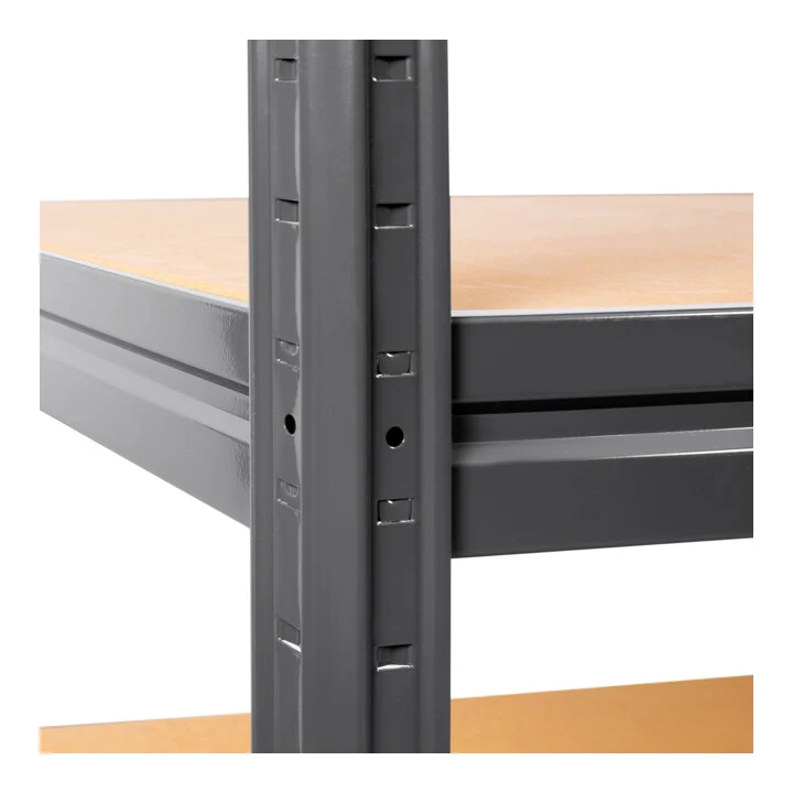 B-Ware STIER Fachbodenregal Regal Schwerlastregal 600kg 1770x1600x600mm Graphitgrau