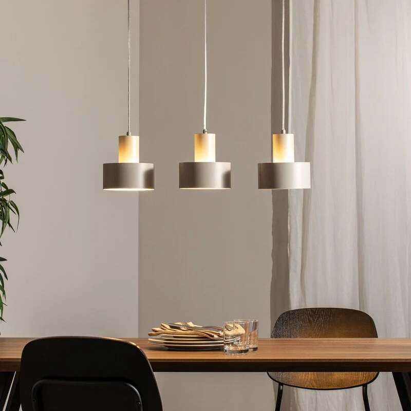 B-Ware Hängeleuchte Rif 3 Hängeleuchte Pendellampe taupe linear Stahl SIEHE TEXT/FOTO