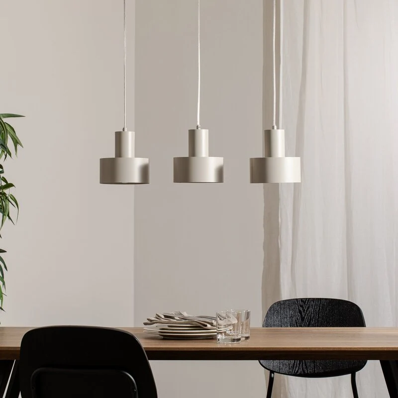 B-Ware Hängeleuchte Rif 3 Hängeleuchte Pendellampe taupe linear Stahl SIEHE TEXT/FOTO