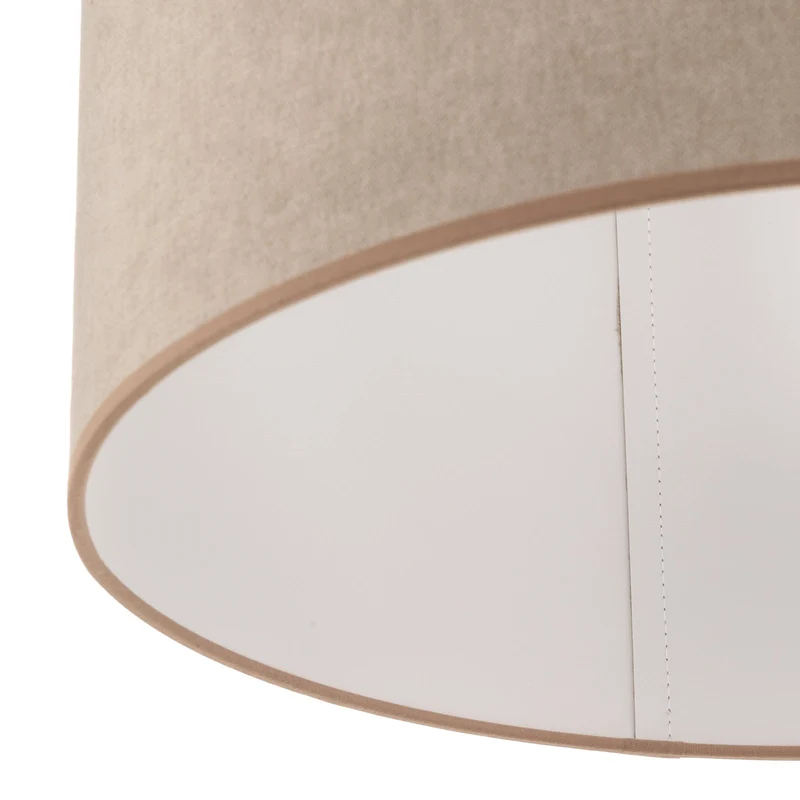 B-Ware Duolla Hängeleuchte Pendelleuchte Lampe Webmuster beige Textil Kunststoff E27