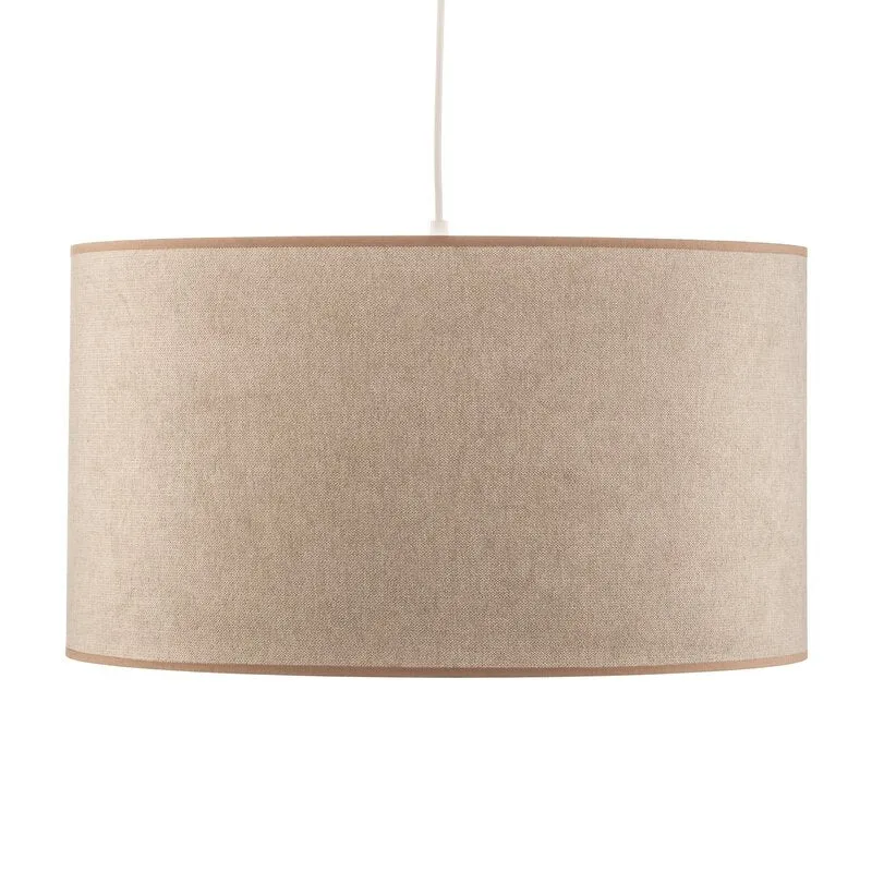 B-Ware Duolla Hängeleuchte Pendelleuchte Lampe Webmuster beige Textil Kunststoff E27