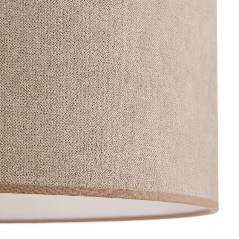 B-Ware Duolla Hängeleuchte Pendelleuchte Lampe Webmuster beige Textil Kunststoff E27