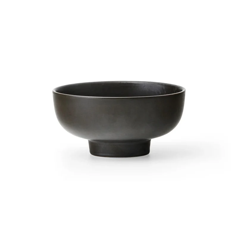B-Ware Audo New Norm Schüssel auf Fuß Bowl Servierschale Tonschale Ø12cm dark glazed