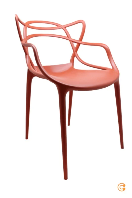 B-Ware Kartell Masters Armlehnstuhl Gartenstuhl Stuhl Lehnstuhl rostrot 53.5x83x55cm