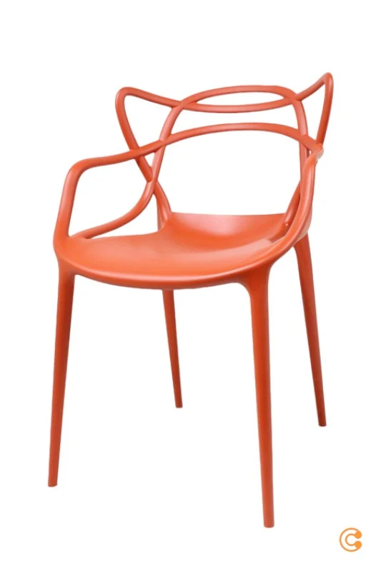 B-Ware Kartell Masters Armlehnstuhl Gartenstuhl Stuhl Lehnstuhl rostrot 53.5x83x55cm