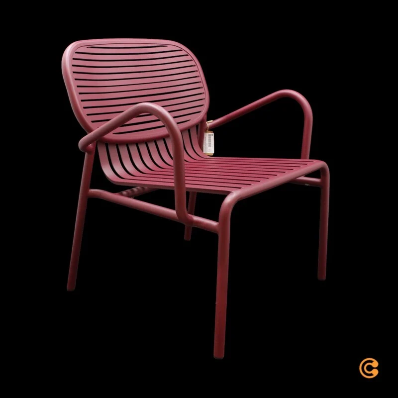 B-Ware Petite Friture Sessel Stuhl Week End Outdoor Aluminium Bordeaux Gartenmöbel