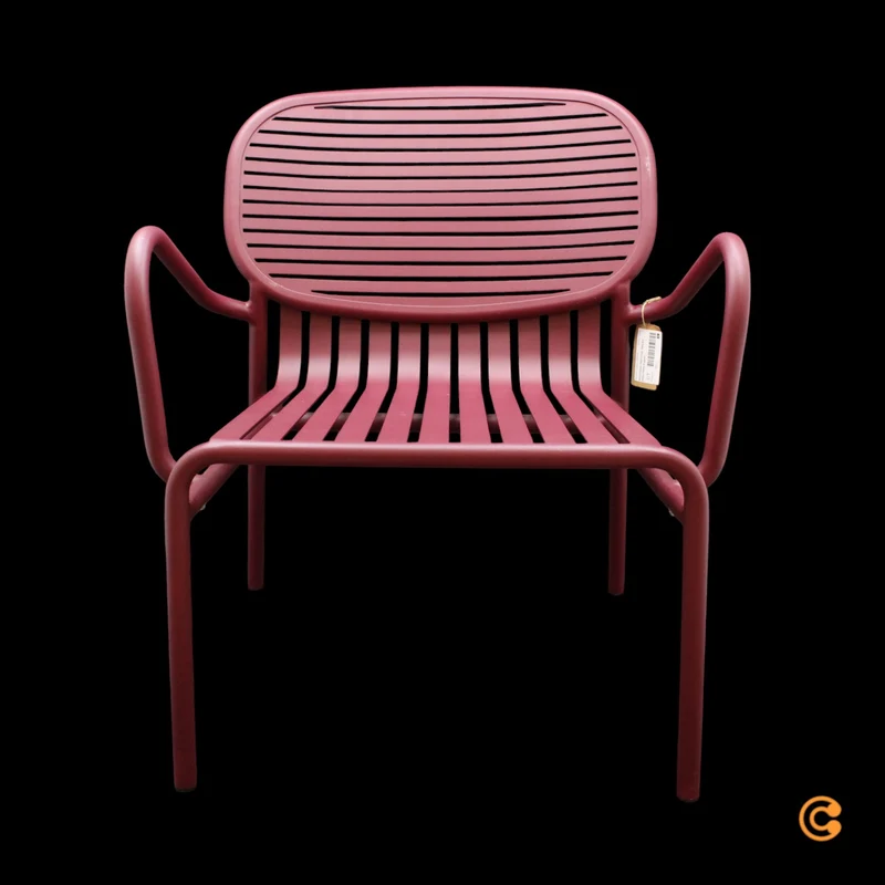 B-Ware Petite Friture Sessel Stuhl Week End Outdoor Aluminium Bordeaux Gartenmöbel