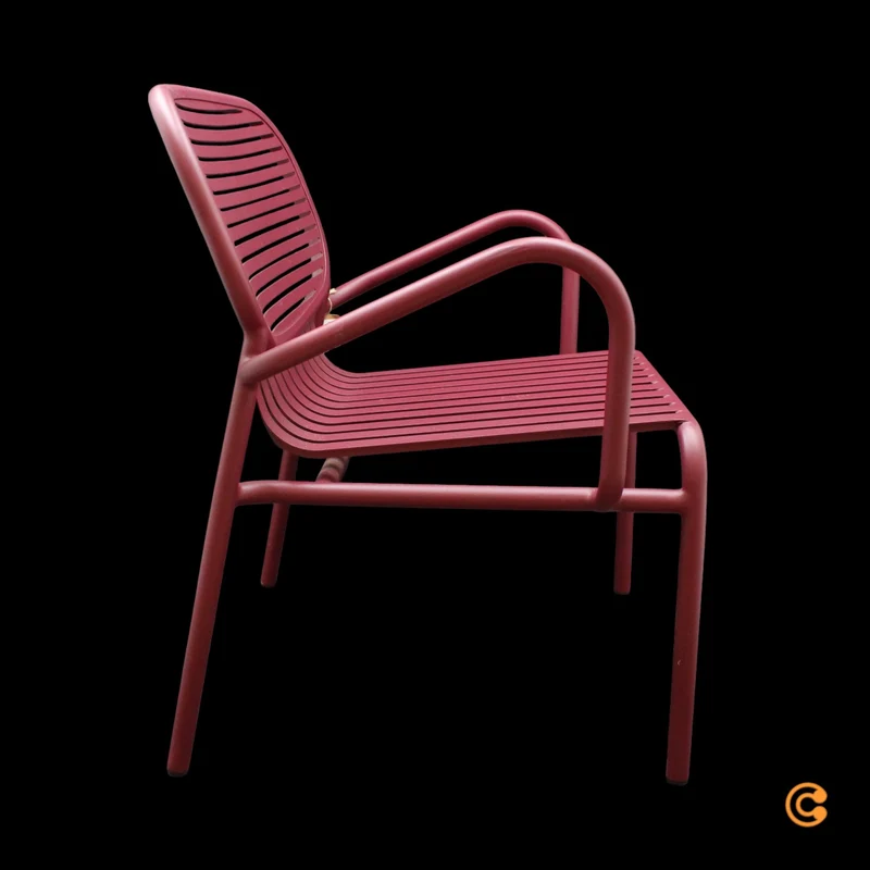 B-Ware Petite Friture Sessel Stuhl Week End Outdoor Aluminium Bordeaux Gartenmöbel