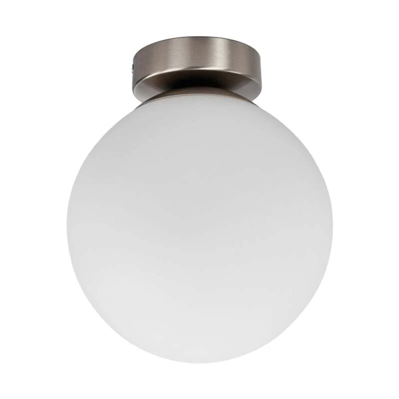 B-Ware Lindby Deckenleuchte Lennie LED Lampe dimmbar IP44 Ø20cm weiß nickel matt 22,5cm