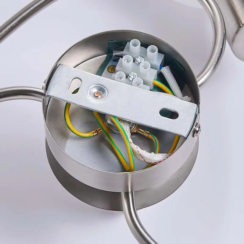 B-Ware Lindby Deckenlampe Ciala LED Deckenleuchte 4-flammig dimmbar nickel Ø43cm weiß