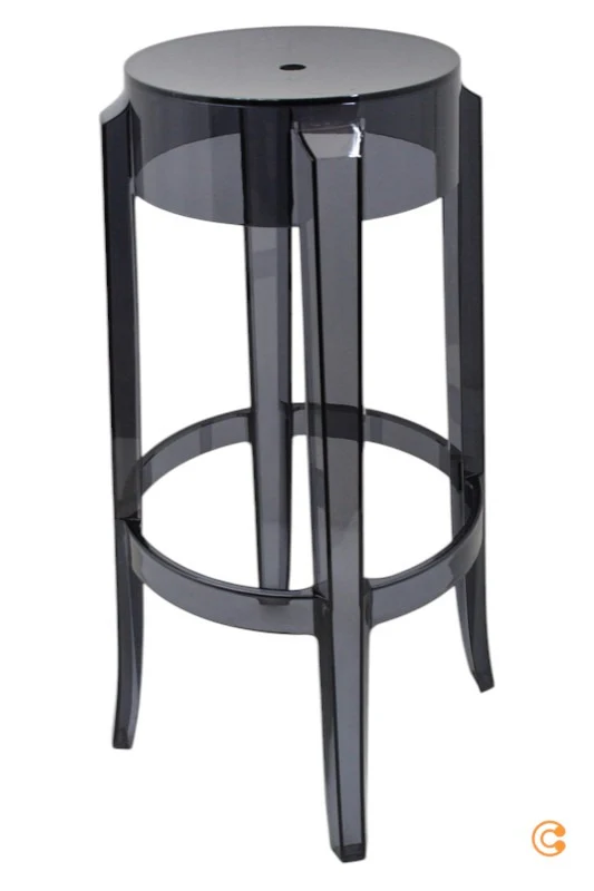 B-Ware Charles Hocker 75cm Barhocker Barstuhl Sitzhocker Polycarbonat schwarz