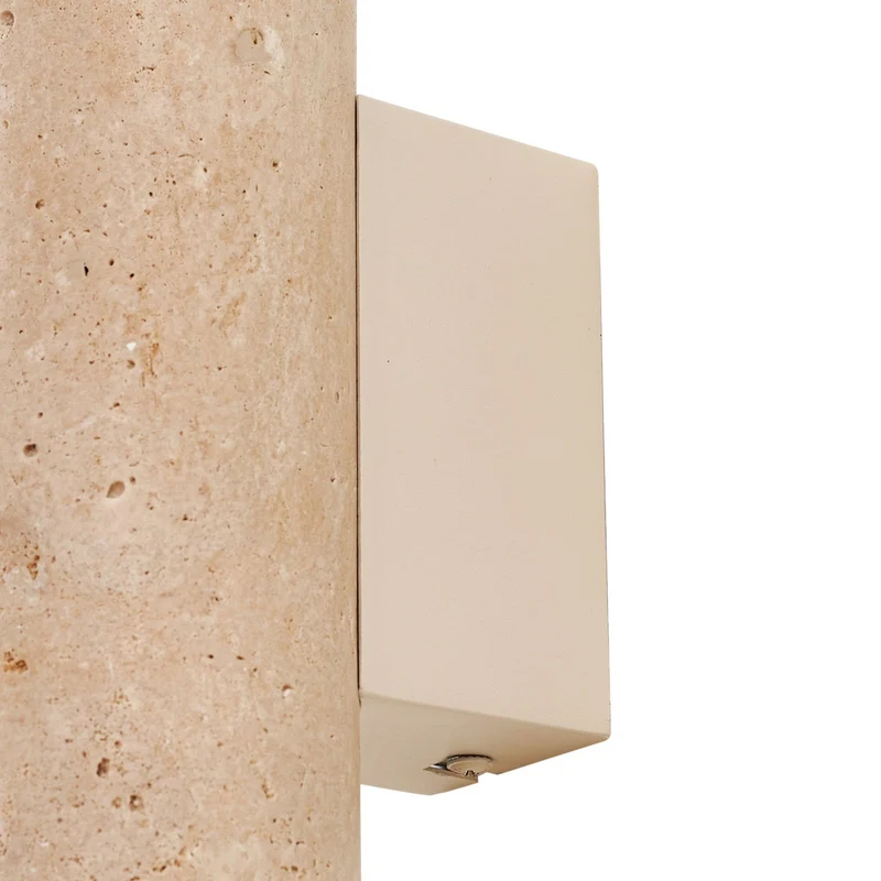 B-Ware Lucande Wandleuchte Leuchte Beige Naturfarbend Tavira travertin Stein Up Down