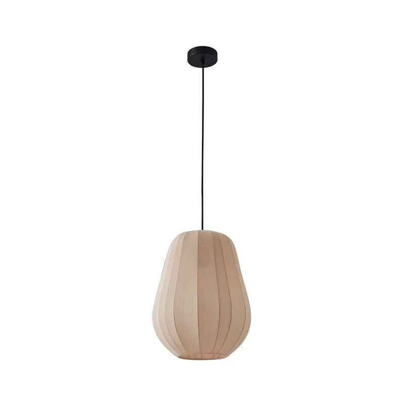 B-Ware Lindby Hängeleuchte Helin beige Ø 30 cm Stoff Deckenlampe Deckenleuchte Lampe575