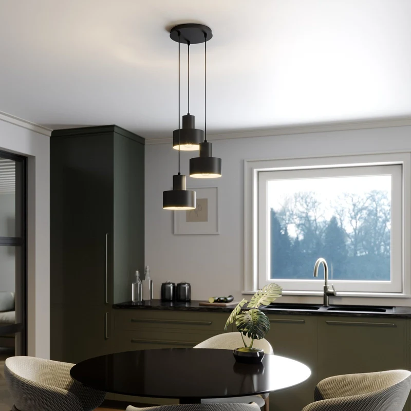 B-Ware Sigma Lighting Hängeleuchte Rif Hängeleuchte Lampe LED Rondell dreiflammig E27