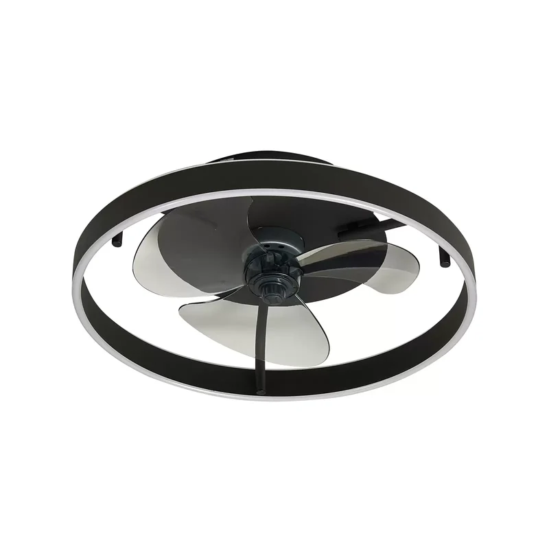 C-Ware Deckenventilator Ventilator Lindby LED Momitu schwarz Aluminium PVC Eisen dimmba