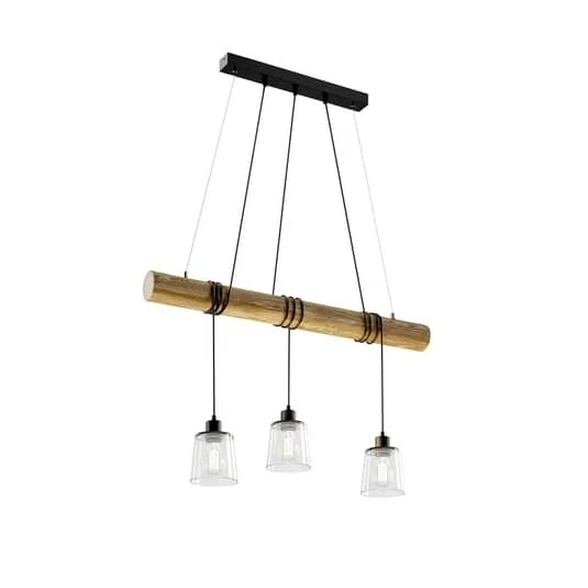 B-Ware Euluna Hängeleuchte Karrl Deckenlampe Pendelleuchte Deckenlampe 3-flg klar braun
