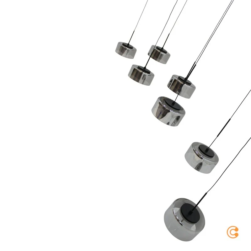 B-Ware Paul Neuhaus Hängelampe Pendelleuchte LED Glas schwarz dimmbar Rika 135 cm361