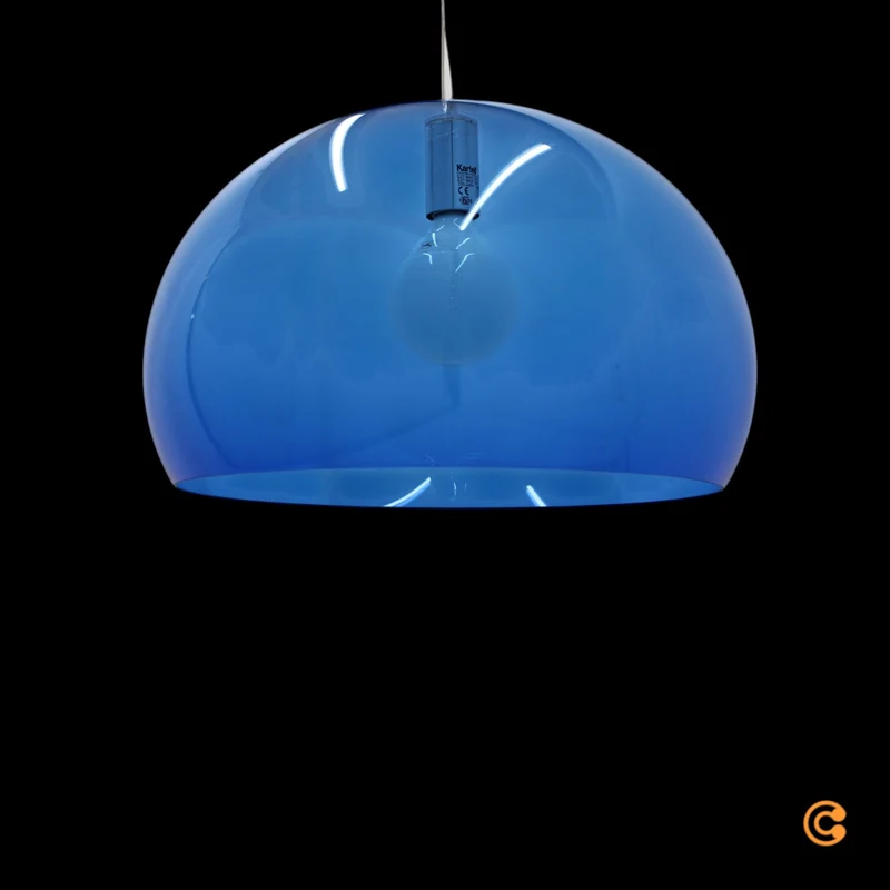 B-Ware Kartell FL/Y Pendelleuchte Deckenlampe Hängelampe Lampe Leuchte Design blau