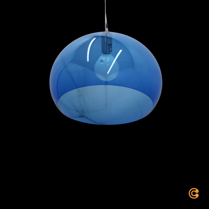 B-Ware Kartell FL/Y Pendelleuchte Deckenlampe Hängelampe Lampe Leuchte Design blau