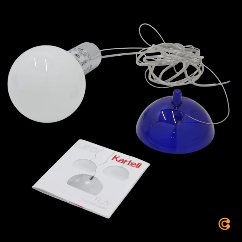 B-Ware Kartell FL/Y Pendelleuchte Deckenlampe Hängelampe Lampe Leuchte Design blau