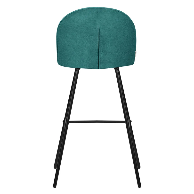 Barhocker 4er Set Petrol 52x102x50 cm mit Rückenlehne und Fußstütze bis 120 kg ML-Design