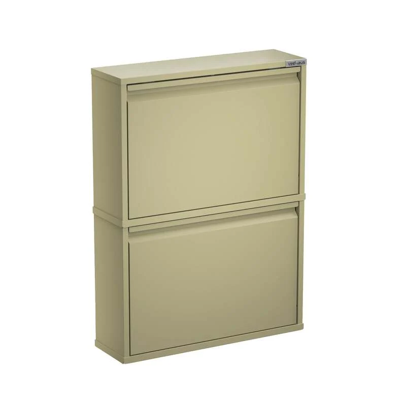 B-Ware Paplet Schuhschrank Aufbewahrung Gelb Grau Handtuchschrank 685x500x150mm