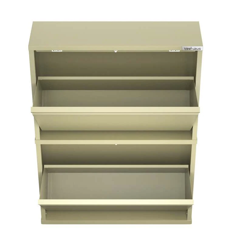 B-Ware Paplet Schuhschrank Aufbewahrung Gelb Grau Handtuchschrank 685x500x150mm