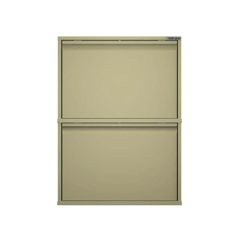 B-Ware Paplet Schuhschrank Aufbewahrung Gelb Grau Handtuchschrank 685x500x150mm