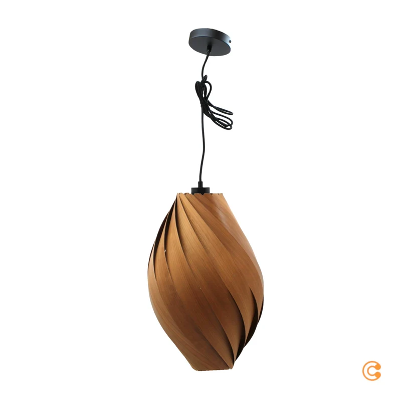 B-Ware Gofurnit Pendellampe Hängeleuchte Ardere Kirschbaum Leuchte Höhe 40 cm E27 LED