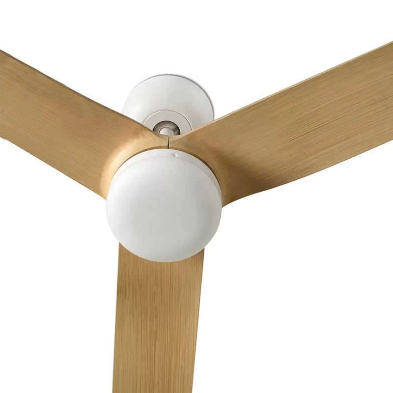B-Ware FARO BARCELONA Deckenventilator Punt M DC LED weiß/Holz hell Ventilator Lampe
