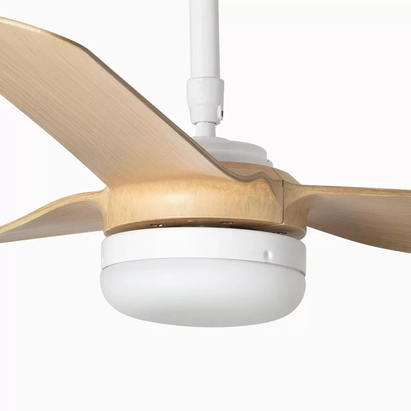 B-Ware FARO BARCELONA Deckenventilator Punt M DC LED weiß/Holz hell Ventilator Lampe