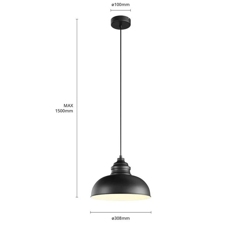 B-Ware Lindby Cliona Hängeleuchte Hängeleuchte Küchenlampe Lampe Leuchte E27 schwarz ma