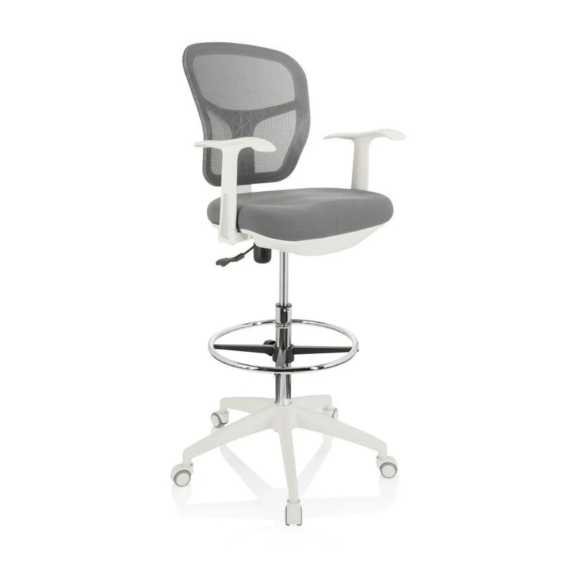 B-Ware hjh OFFICE Arbeitsstuhl Counterstuhl TOP WORK 108 W Netzstoff grau648
