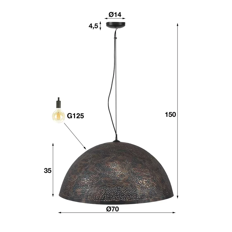 B-Ware Pendelleuchte Punchray Metall Deckenleuchte Hängeleuchte Lampe SIEHE TEXT/FOTO