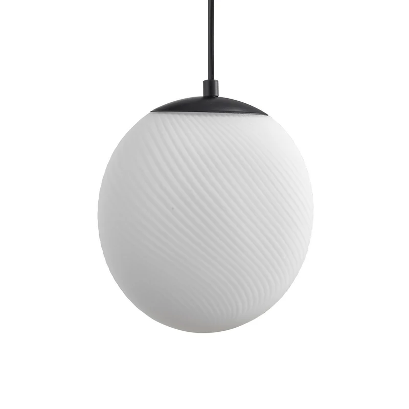 B-Ware Lucande Hängeleuchte Pendelleuchte Lunelle schwarz Glas 4flg Ø 40cm