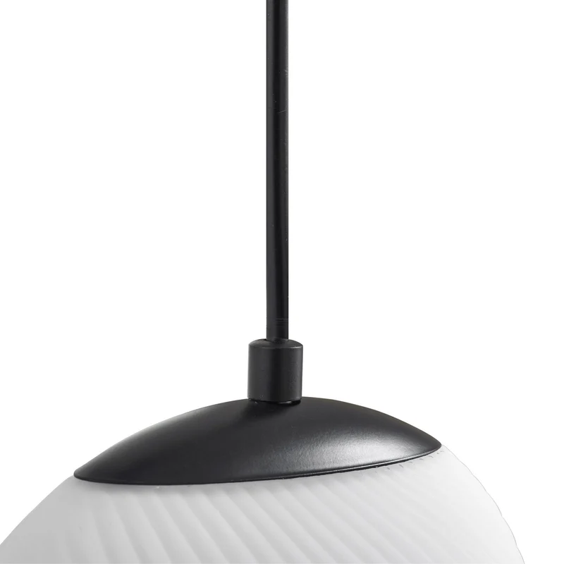 B-Ware Lucande Hängeleuchte Pendelleuchte Lunelle schwarz Glas 4flg Ø 40cm