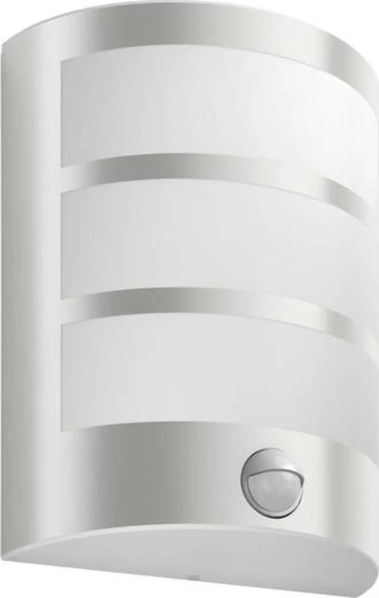 B-Ware Philips Außenwandleuchte Wandlampe LED Sensorlampe Edelstahl Warm-Weiß Bewegungs