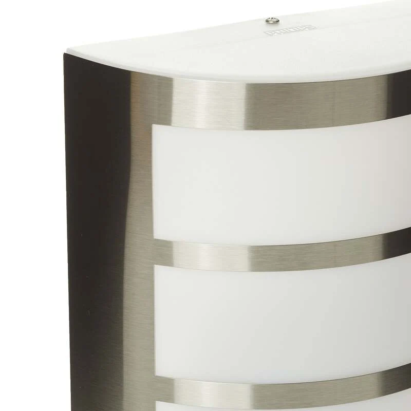B-Ware Philips Außenwandleuchte Wandlampe LED Sensorlampe Edelstahl Warm-Weiß Bewegungs